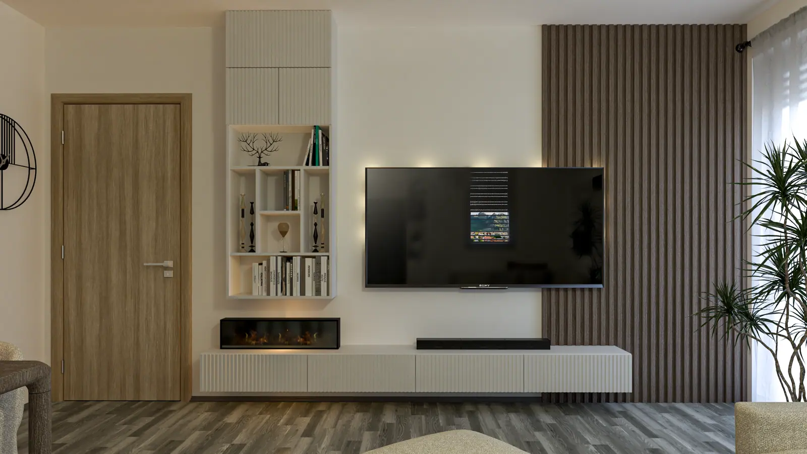 Varm minimal öppen planlösning – Projektbild 4